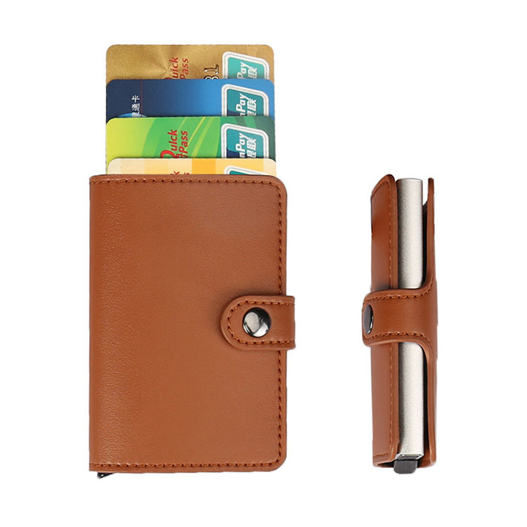 Cur elige Aluminium RFID Anti-Furtum Promeritum Pecto Holder Pop Up peram pro Men