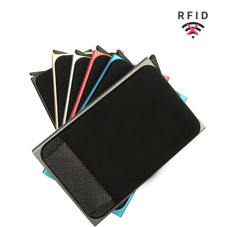 Automatic Pop Up RFID Aluminium pera cum Elasticitate Back Pouch