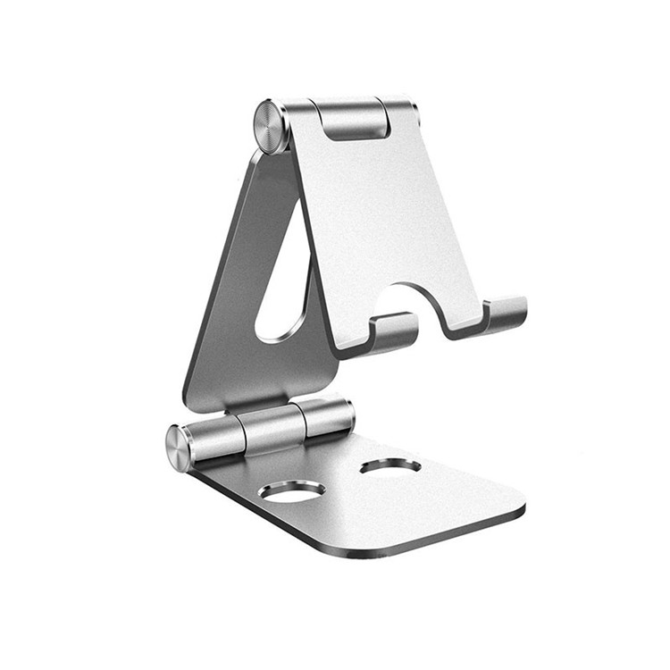 Folia Aluminium Desktop Phone Sta Holder cum Multi-Angulo Rotatione