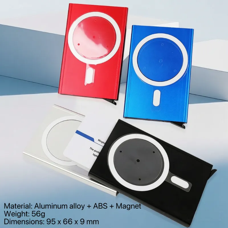 Aluminium Magnetic Aluminium Auto Pop-Up Card Holder