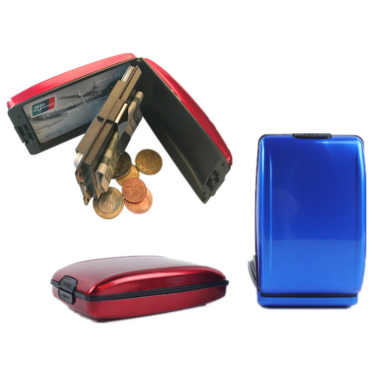 Multifunctional RFID Aluminium Card Holder Wallet For Cash Card Coins